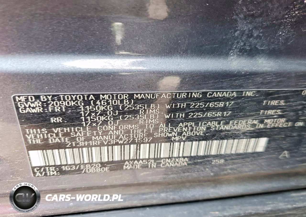 2023 Toyota Rav4 Le VIN:2T3H1RFV3PW271597 - 13