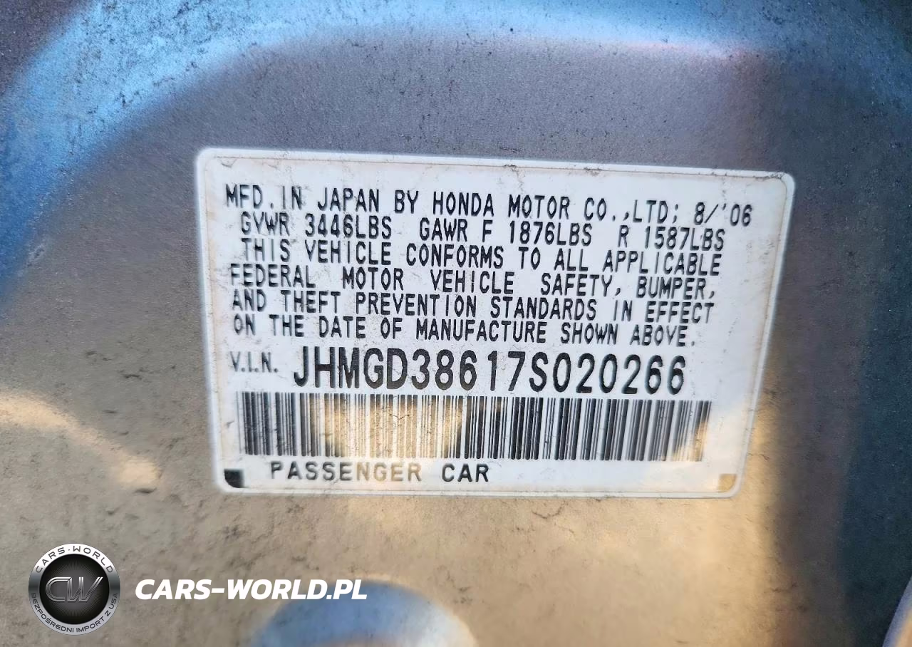2007 Honda Fit S VIN:JHMGD38617S020266 - 13