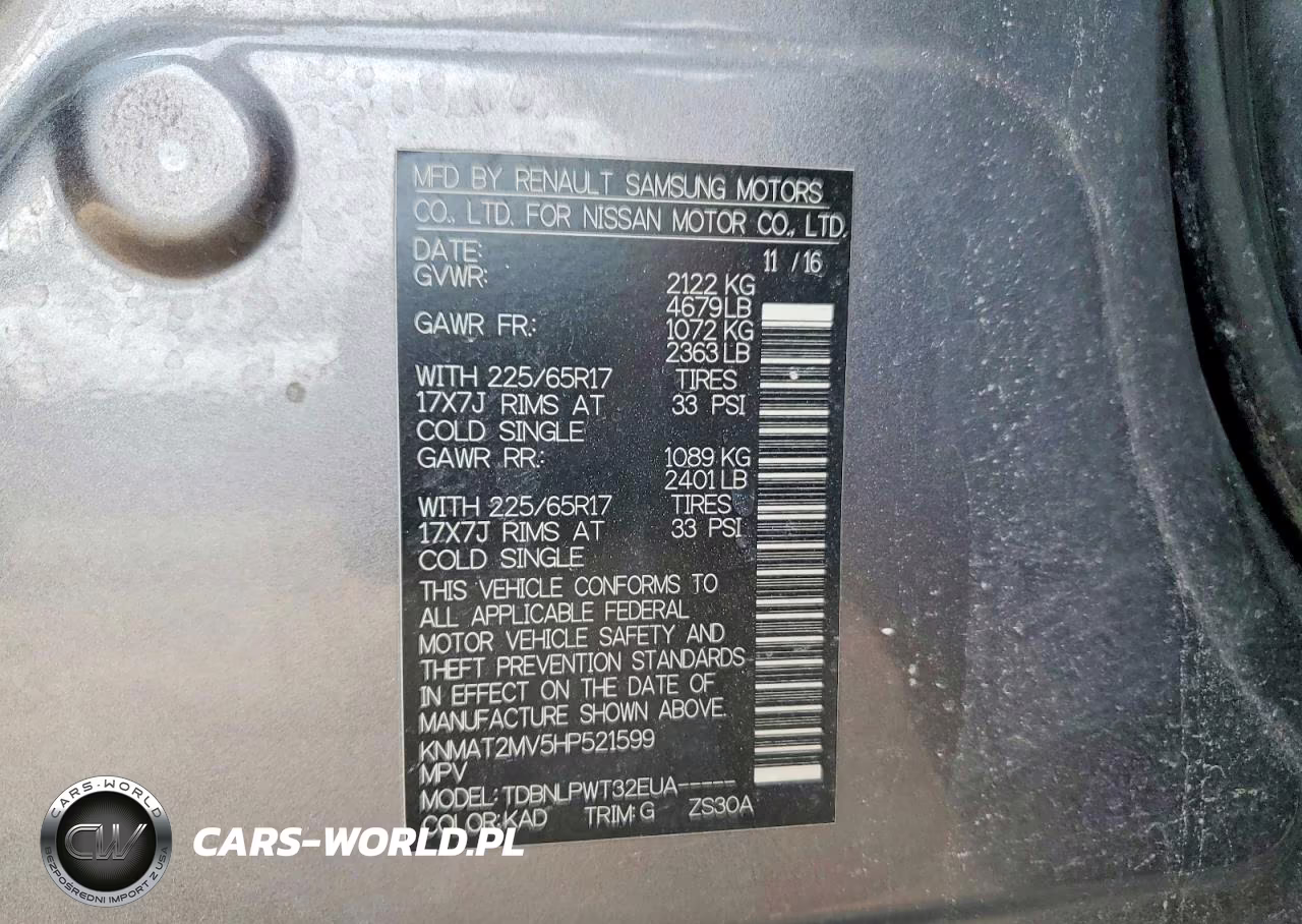 2017 Nissan Rogue S VIN:KNMAT2MV5HP521599 - 13