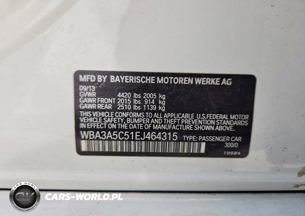 2014 BMW 328 I VIN:WBA3A5C51EJ464315 - 12