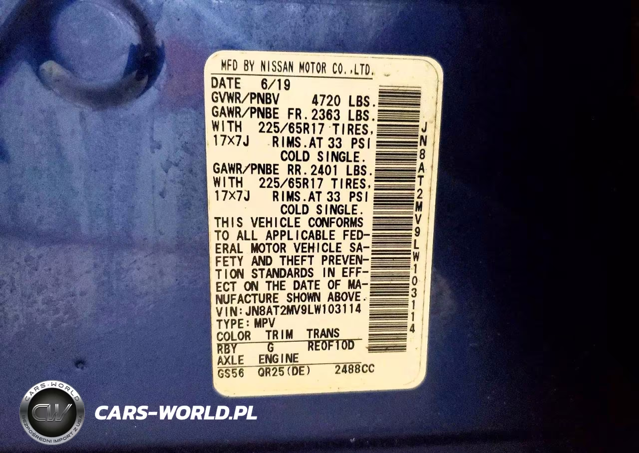 2020 Niss Rogue Sv VIN:JN8AT2MV9LW103114 - 14