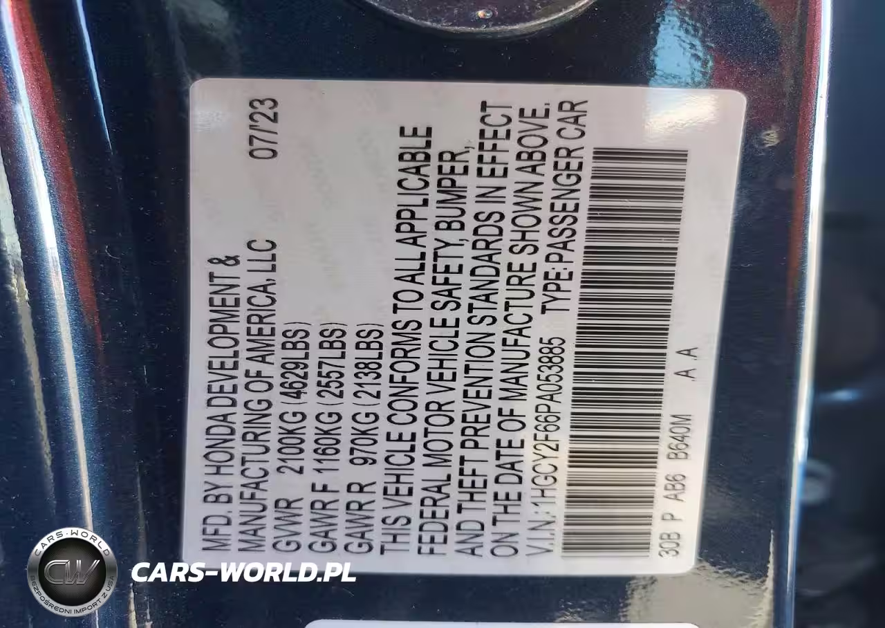 2023 Honda Accord Hybrid Exl VIN:1HGCY2F66PA053885 - 12