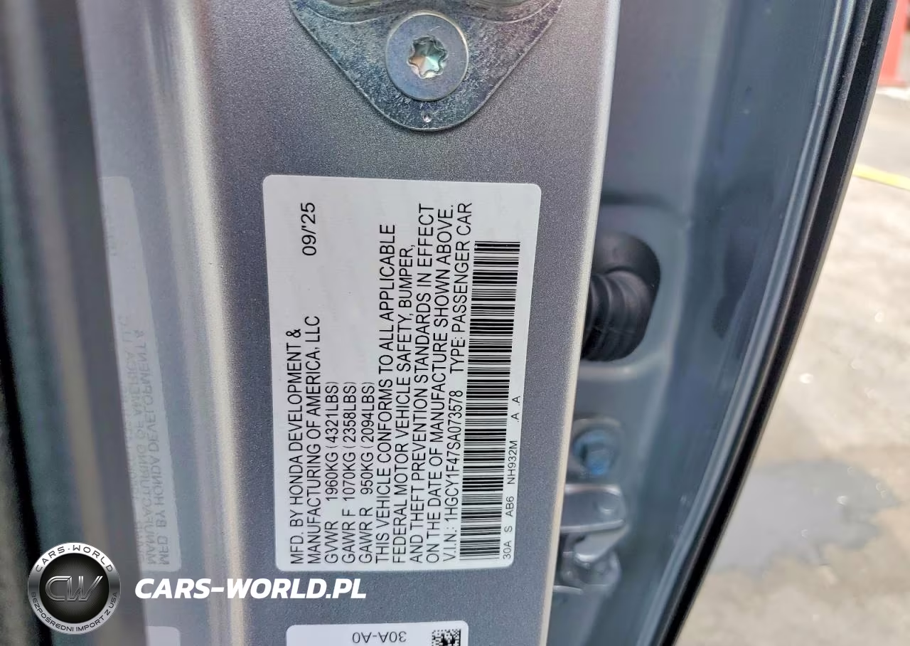 2025 Honda Accord Se VIN:1HGCY1F47SA073578 - 12