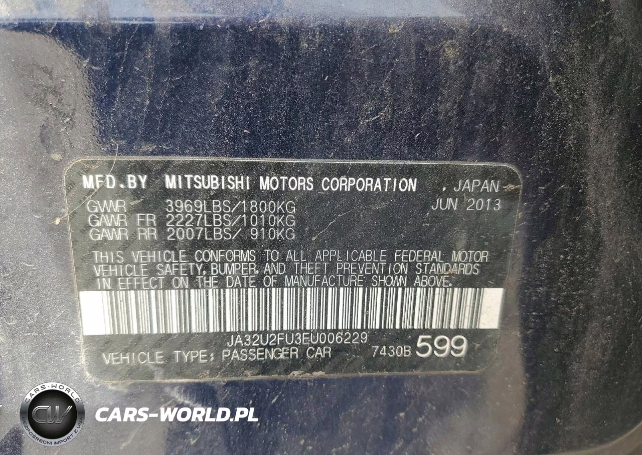 2014 Mitsubishi Lancer Es VIN:JA32U2FU3EU006229 - 12