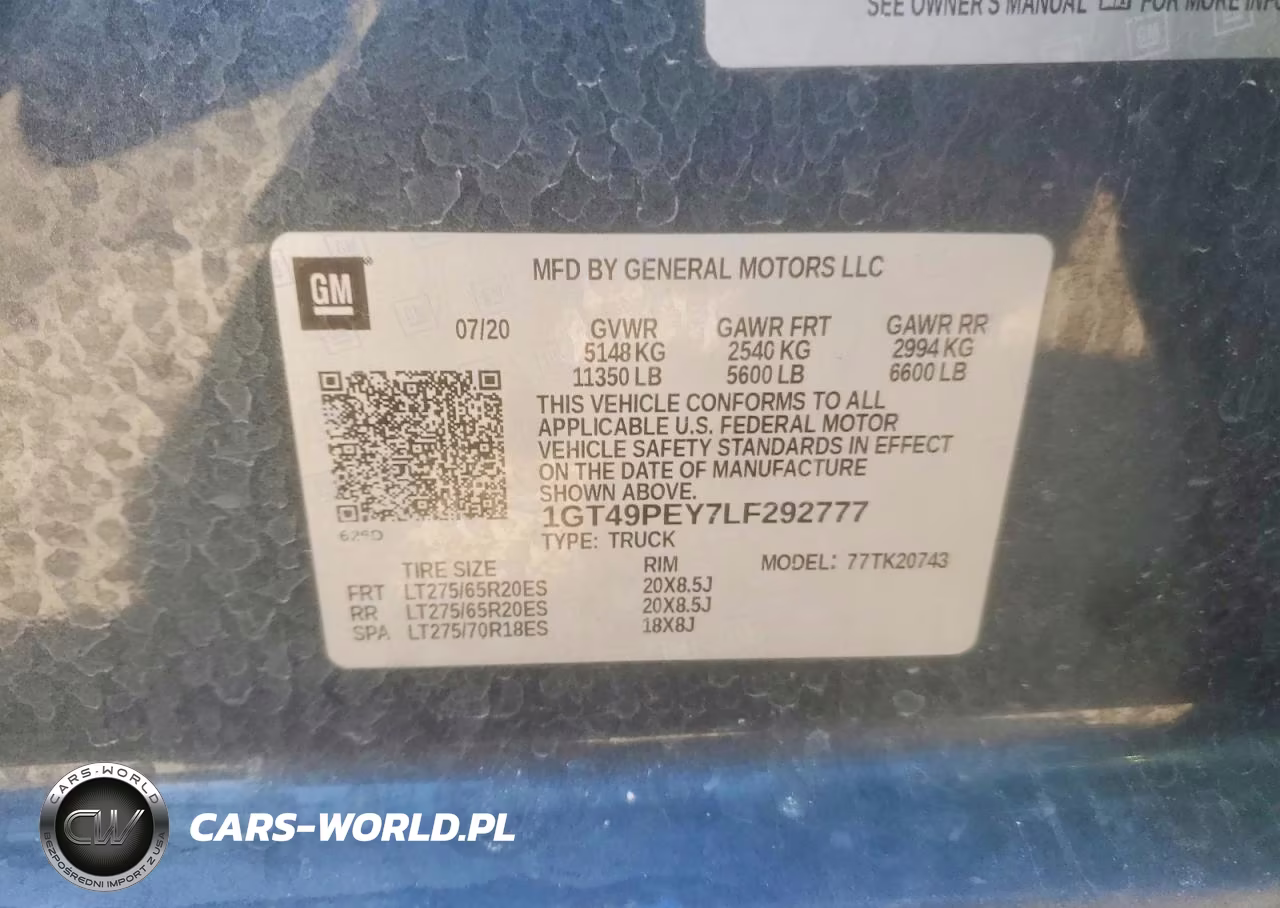 2020 GMC Sierra K2500 At4 VIN:1GT49PEY7LF292777 - 12