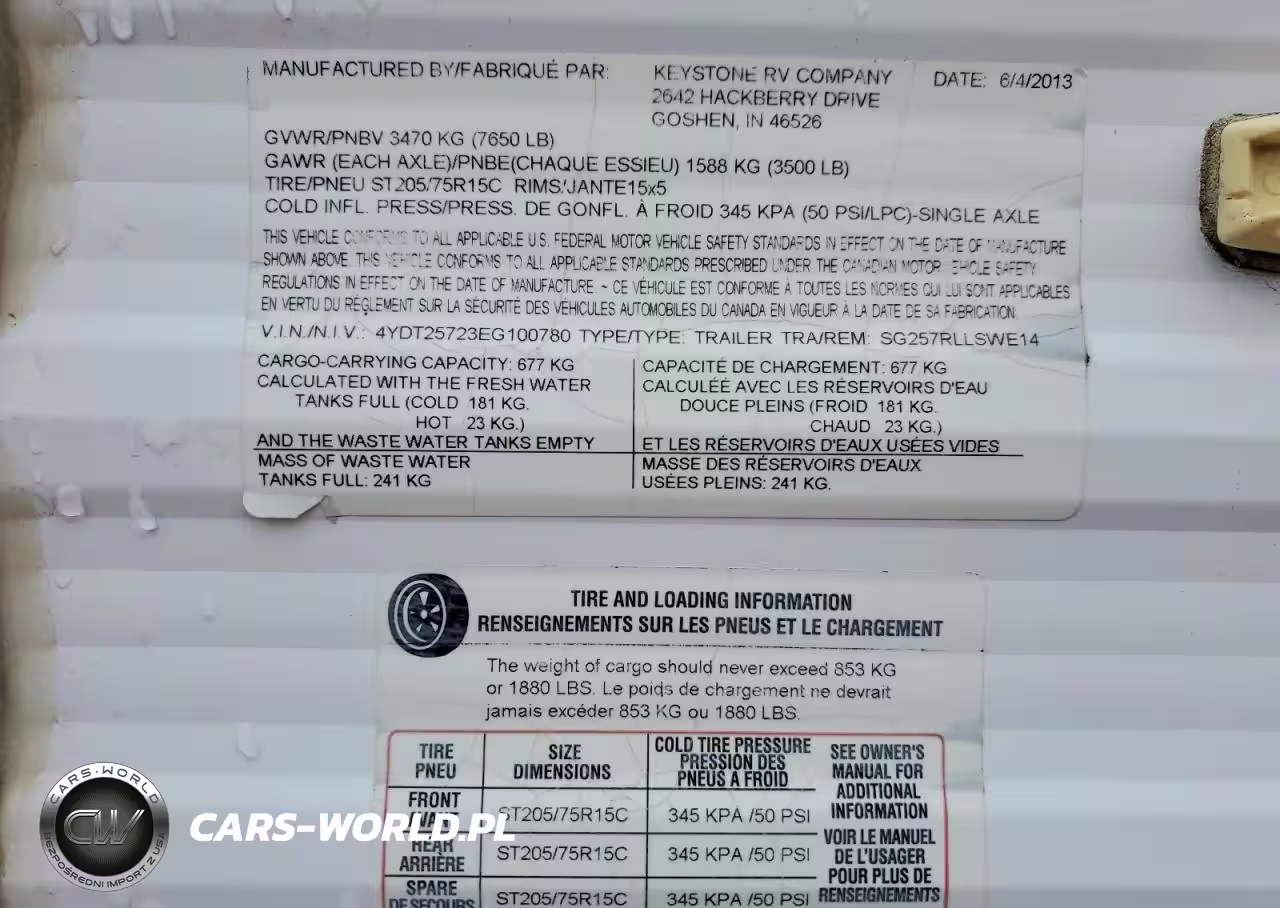 2014 Keystone Keystone VIN:4YDT25723EG100780 - 10