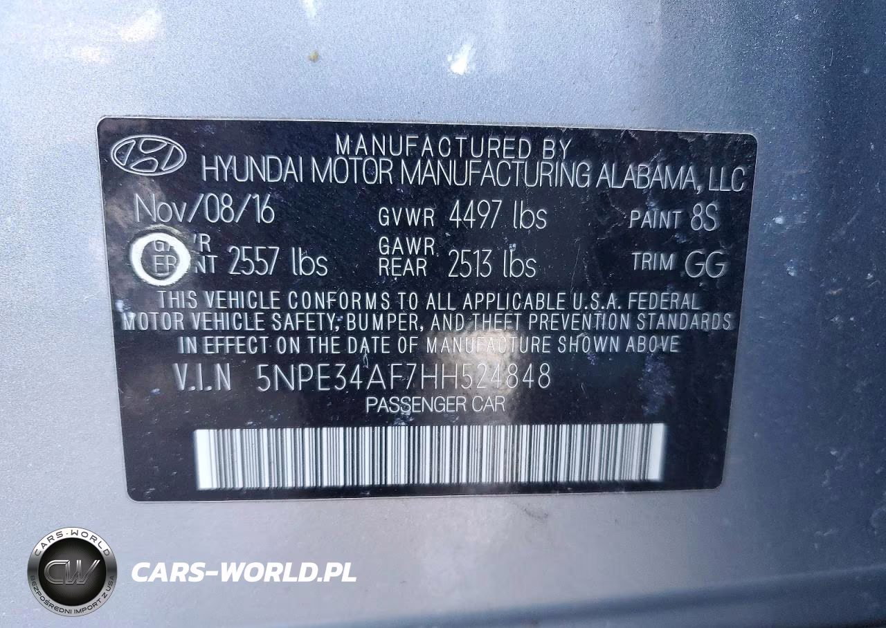2017 Hyundai Sonata Sport VIN:5NPE34AF7HH524848 - 12