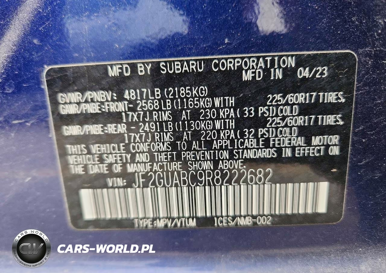 2024 Subaru Crosstrek VIN:JF2GUABC9R8222682 - 13