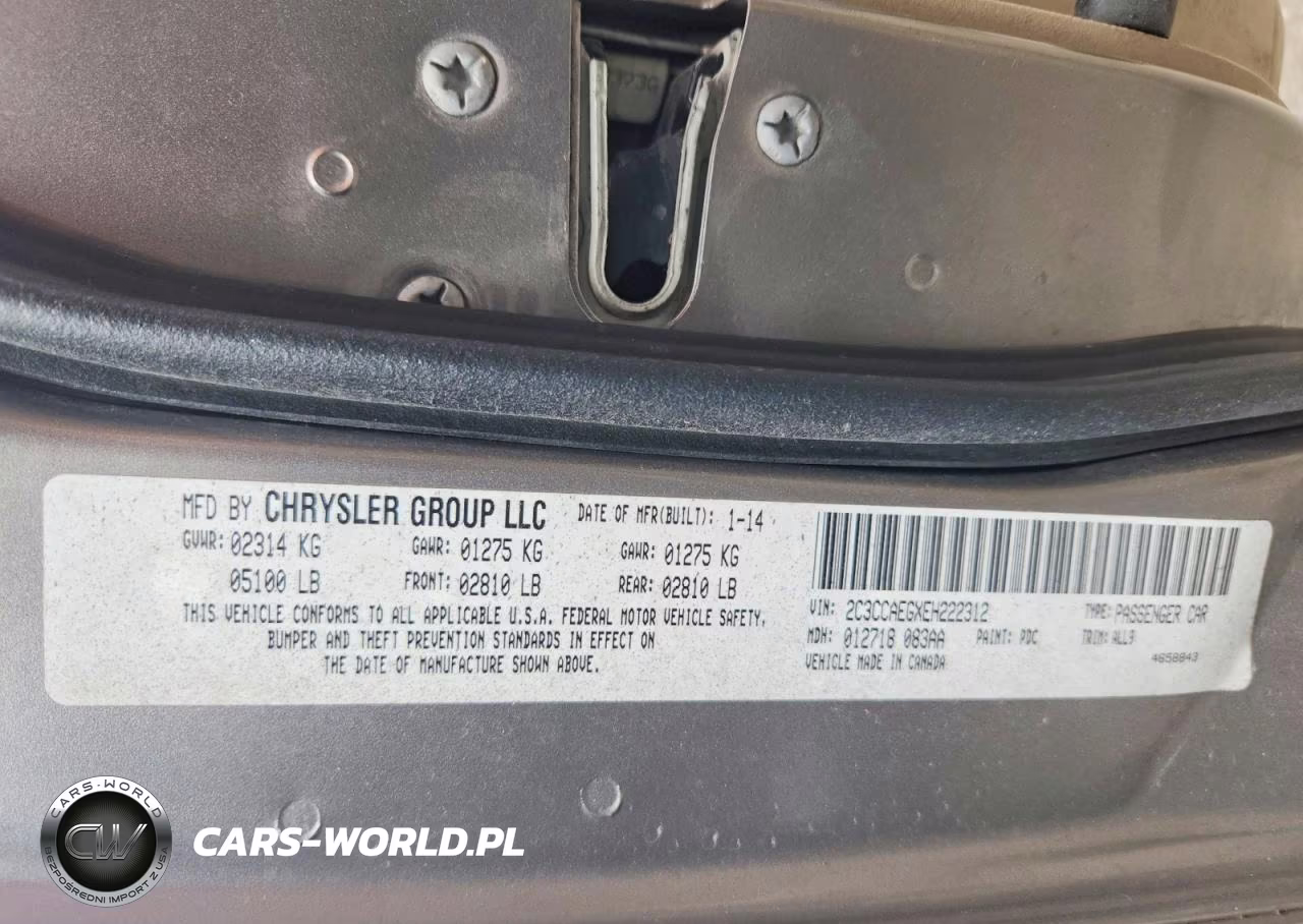 2014 Chrysler 300C VIN:2C3CCAEGXEH222312 - 13