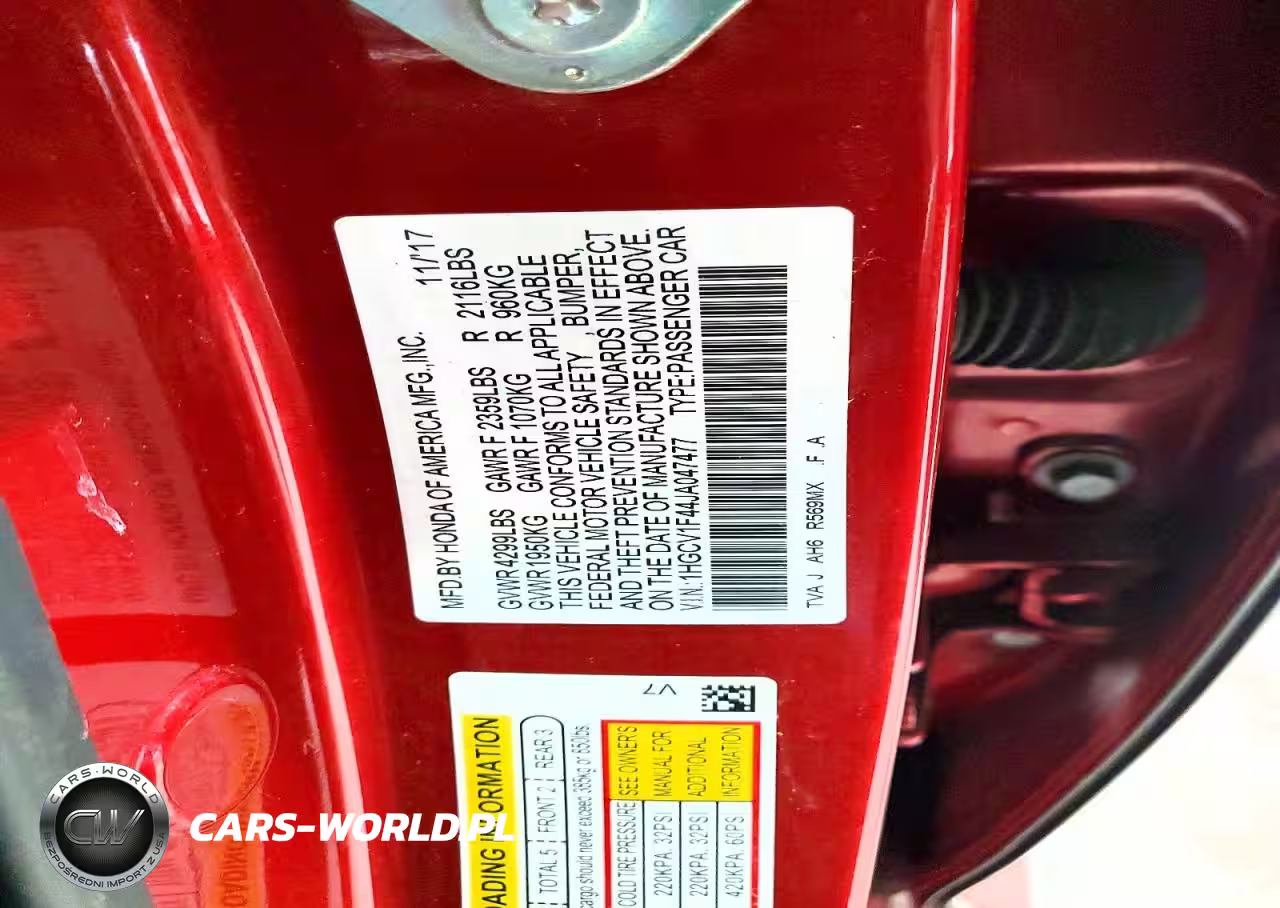 2018 Honda Accord Ex VIN:1HGCV1F44JA047477 - 12