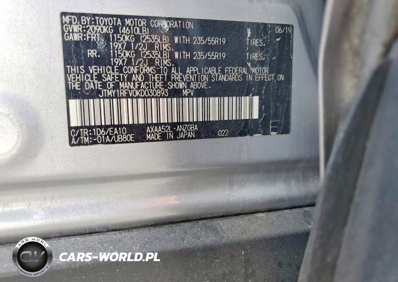 2019 Toyota Rav4 Limited VIN:JTMY1RFV0KD030893 - 13