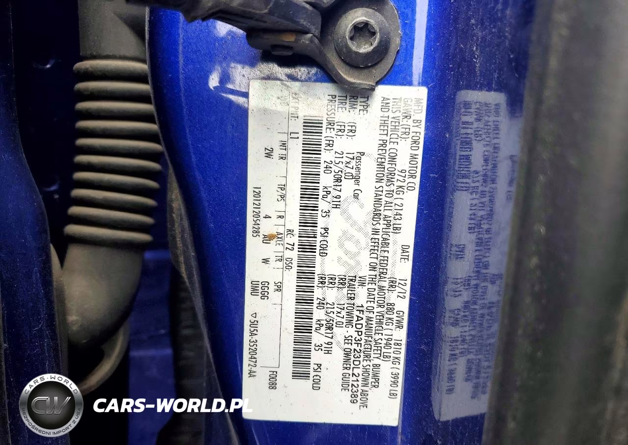 2013 Ford Focus Se VIN:1FADP3F23DL212389 - 12