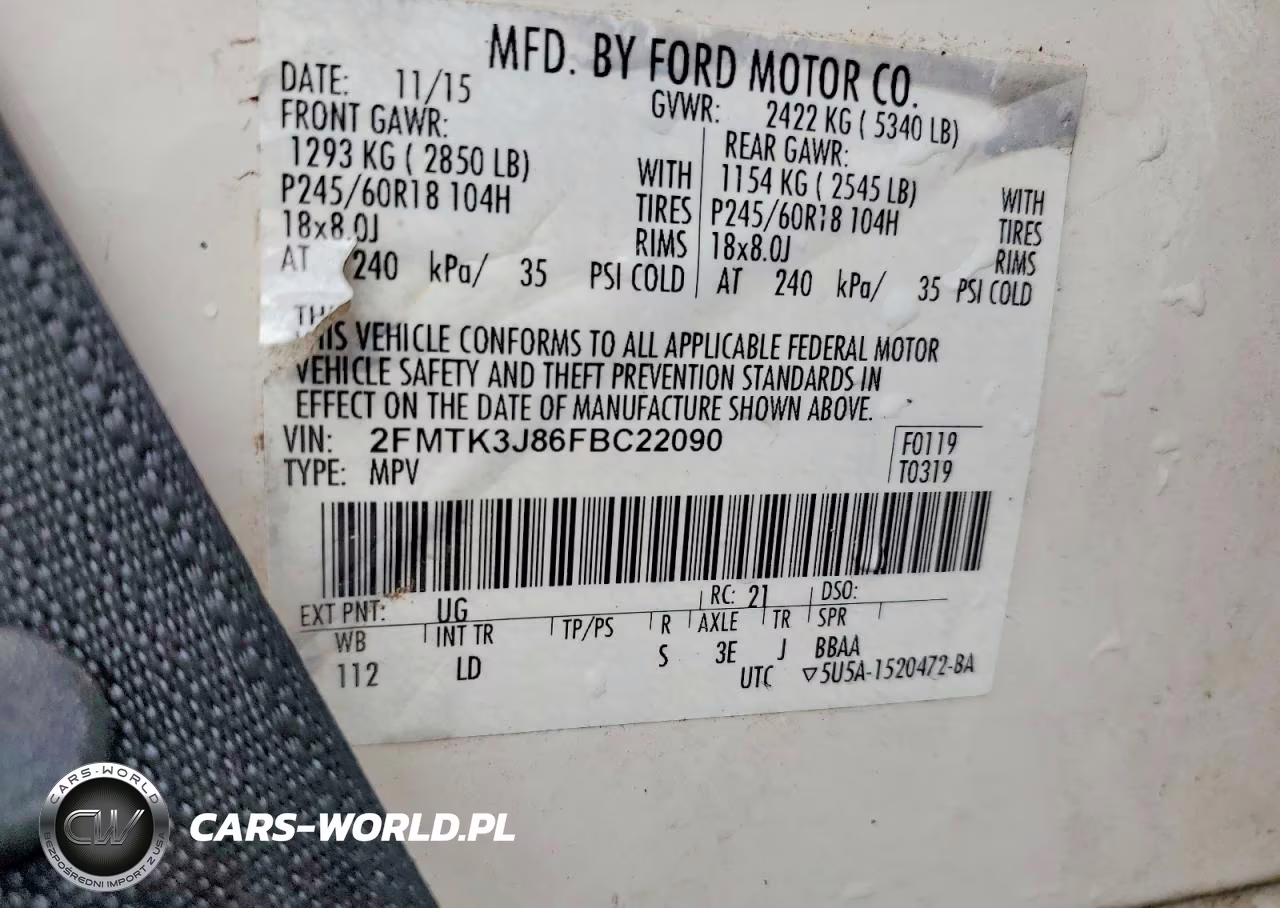2015 Ford Edge Sel VIN:2FMTK3J86FBC22090 - 14