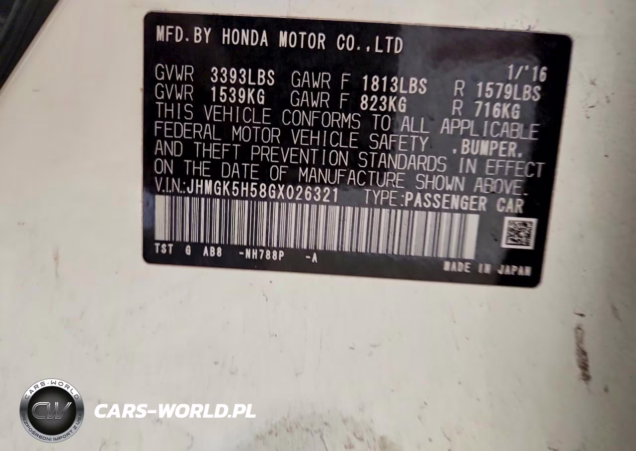 2016 Honda Fit Lx VIN:JHMGK5H58GX026321 - 12