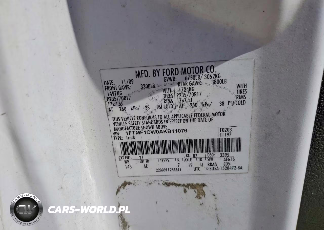 2010 Ford F150 Super Duty Utility - Service Truck VIN:1FTMF1CW0AKB11076 - 12