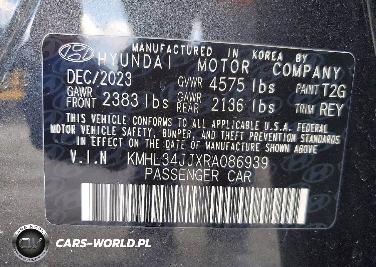 2024 Hyundai Sonata Hybrid Sel VIN:KMHL34JJXRA086939 - 12
