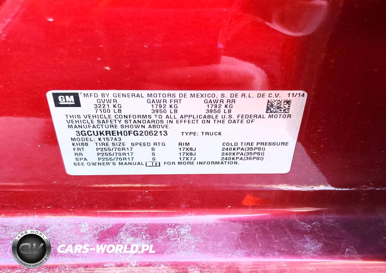 2015 Chevrolet Silverado K1500 Lt VIN:3GCUKREH0FG206213 - 13