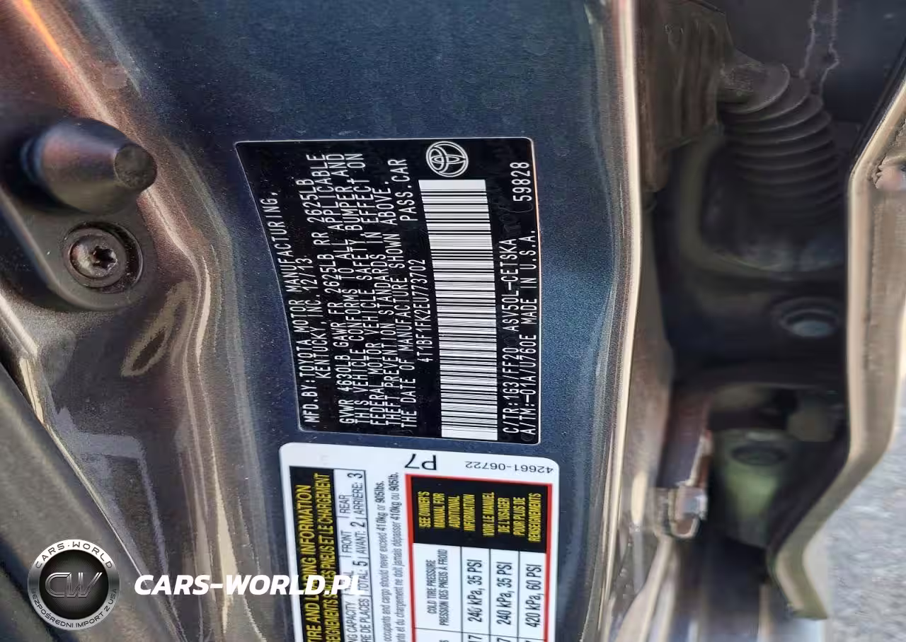 2014 Toyota Camry L VIN:4T1BF1FK2EU773702 - 12