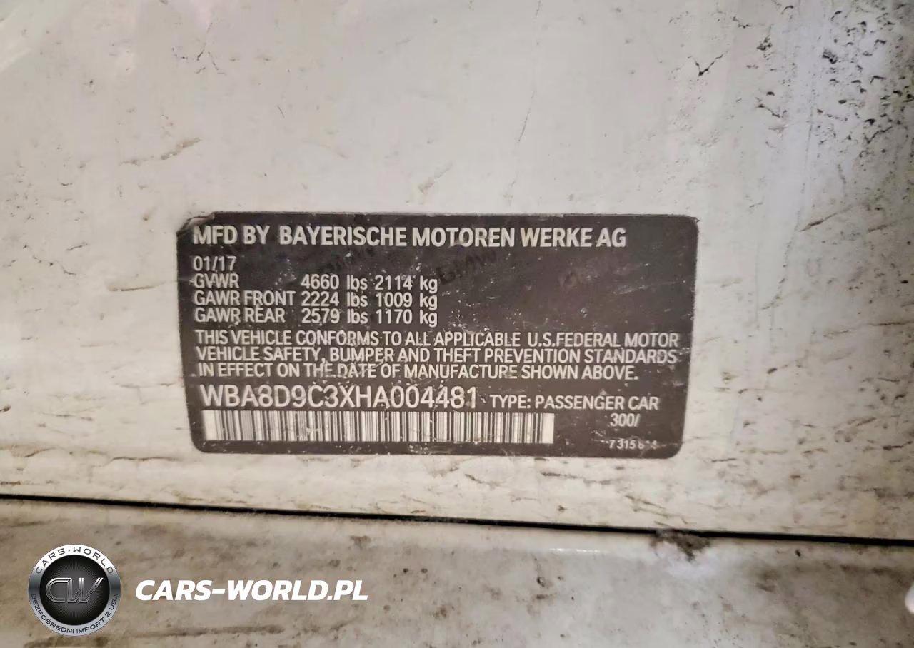 2017 BMW 330 Xi VIN:WBA8D9C3XHA004481 - 12