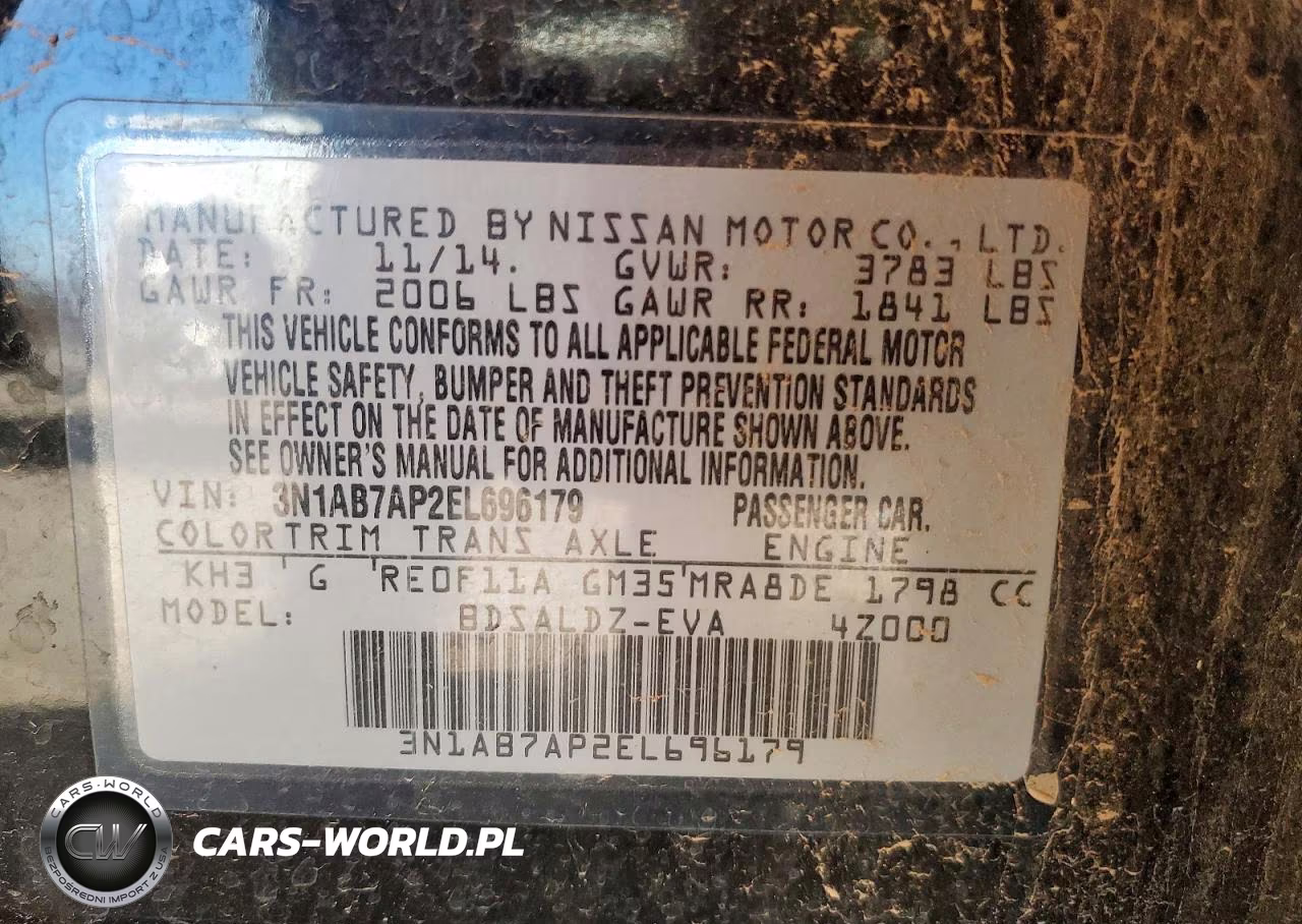 2014 Nissan Sentra Sv VIN:3N1AB7AP2EL696179 - 12