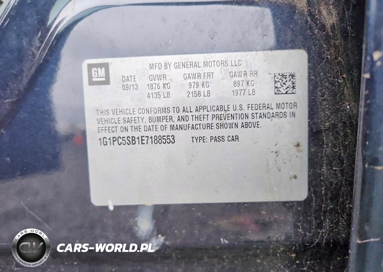 2014 Chev Cruze Lt VIN:1G1PC5SB1E7188553 - 13