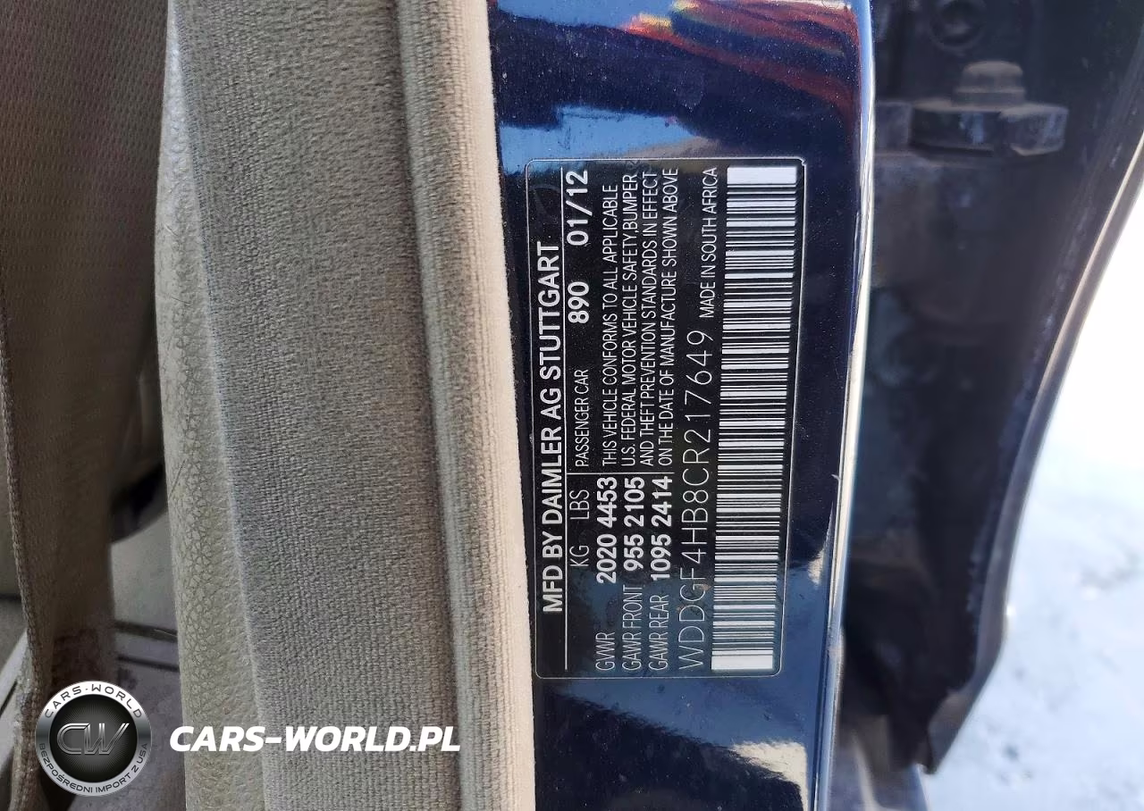 2012 Mercedes-Benz C 250 VIN:WDDGF4HB8CR217649 - 12