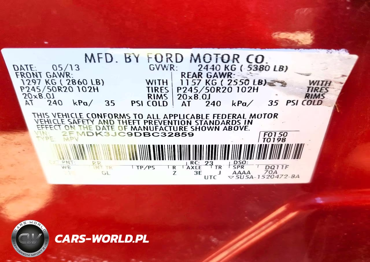 2013 Ford Edge Sel VIN:2FMDK3JC9DBC32859 - 13