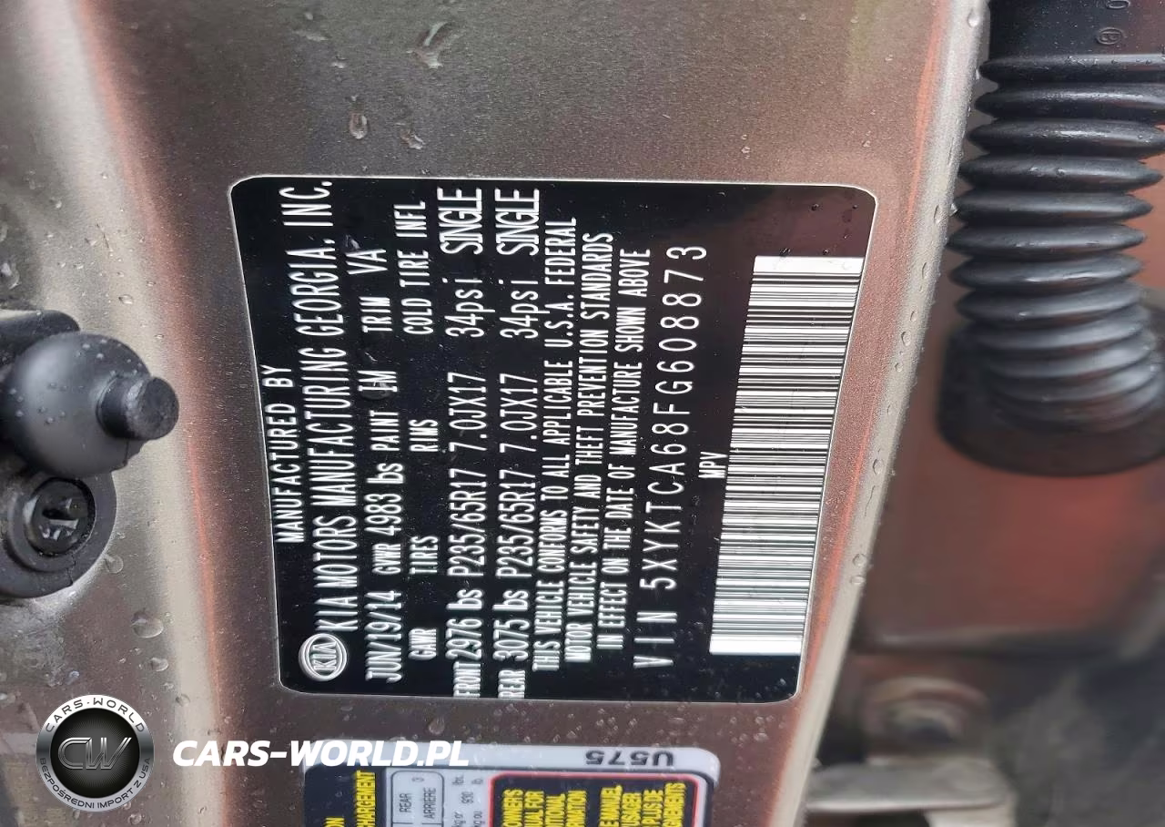 2015 Kia Sorento Lx VIN:5XYKTCA68FG608873 - 13