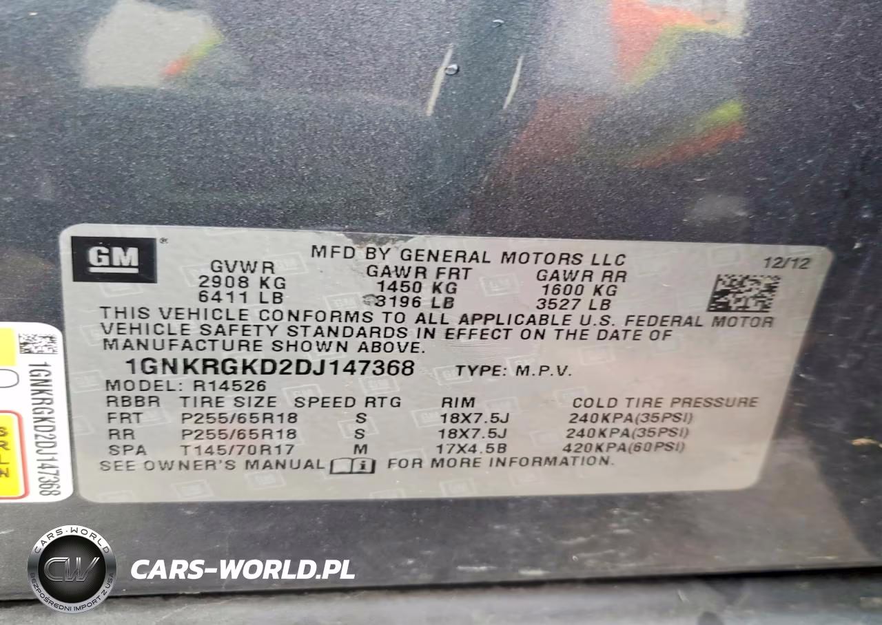 2013 Chevrolet Traverse Lt VIN:1GNKRGKD2DJ147368 - 13