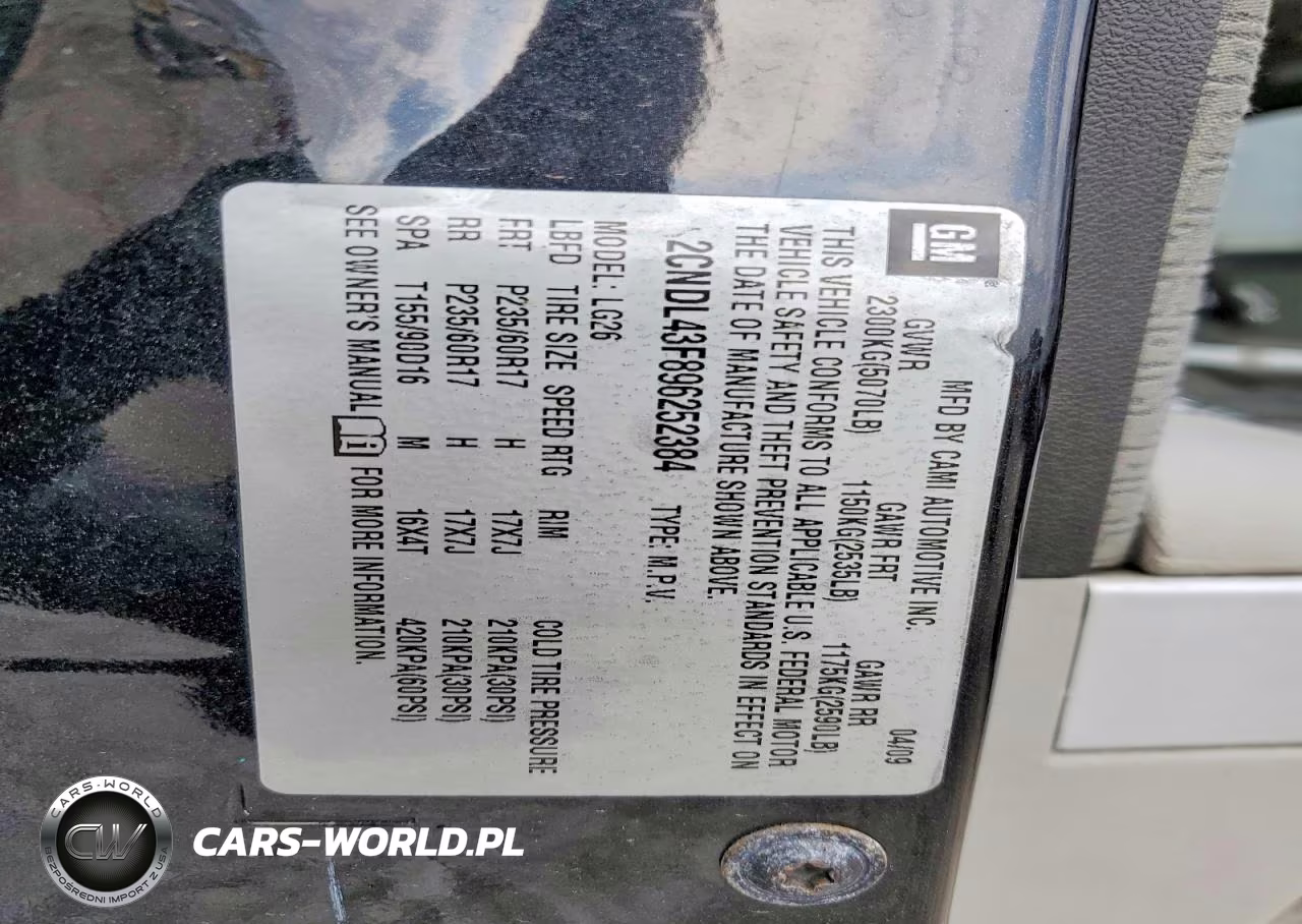 2009 Chevrolet Equinox Lt VIN:2CNDL43F896252384 - 13