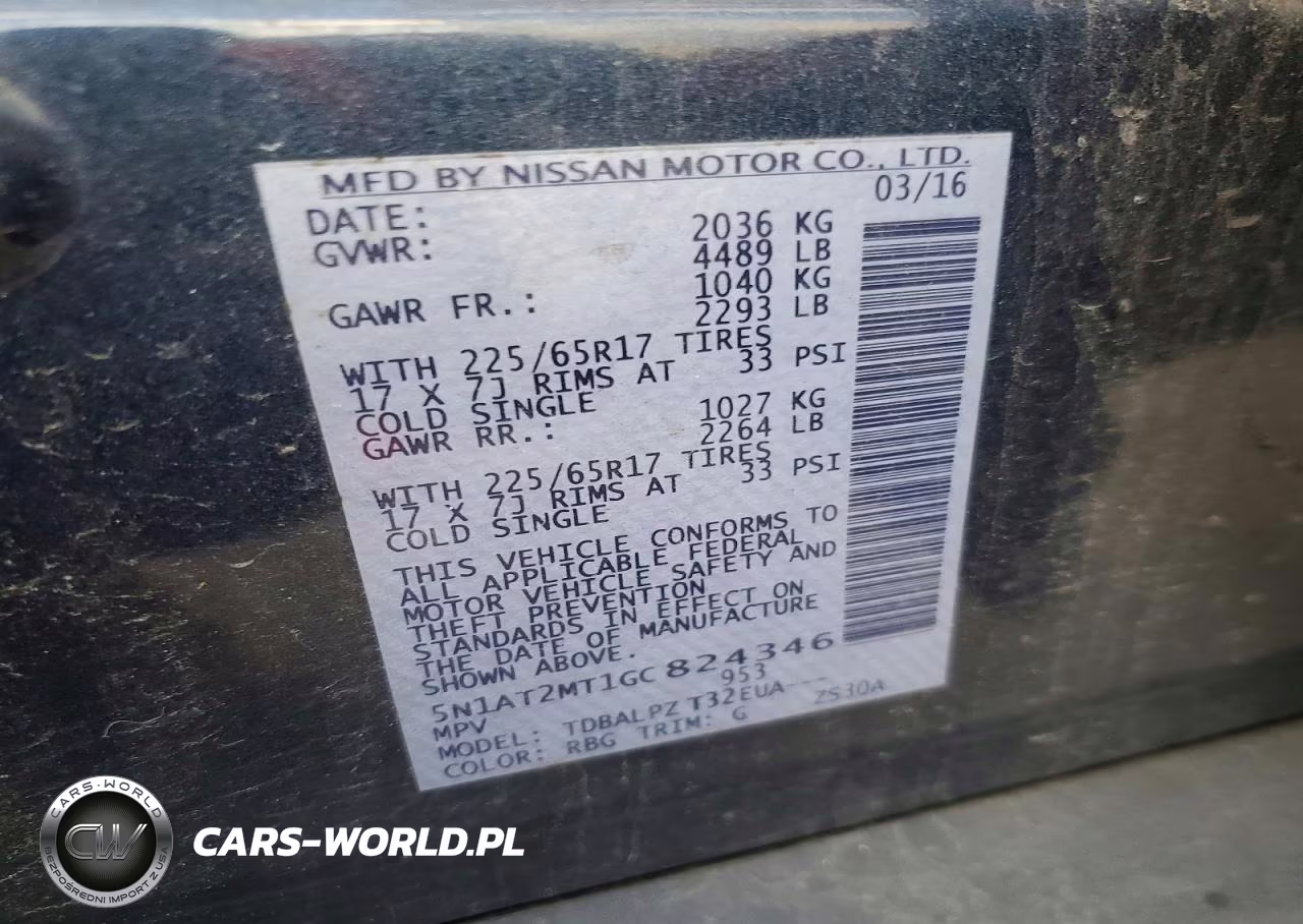 2016 Nissan Rogue S VIN:5N1AT2MT1GC824346 - 13
