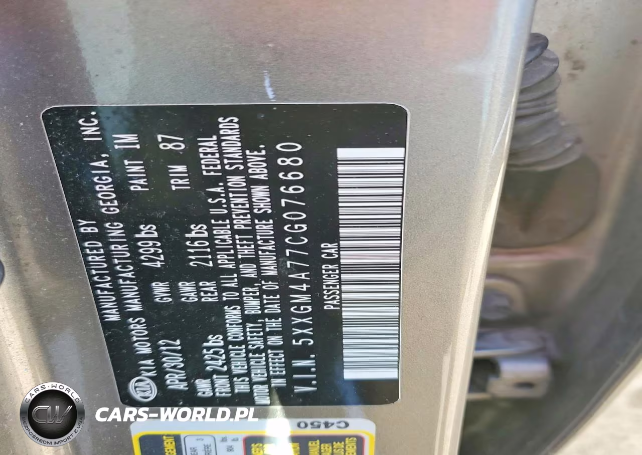 2012 Kia Optima Lx VIN:5XXGM4A77CG076680 - 12