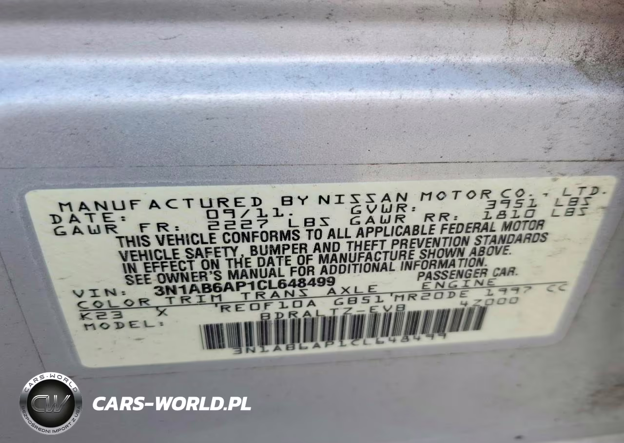 2012 Nissan Sentra 2.0 VIN:3N1AB6AP1CL648499 - 12