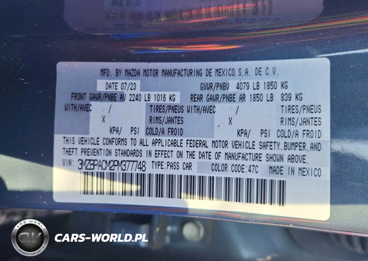 2023 Mazda 3 Preferred VIN:3MZBPACM2PM377748 - 13