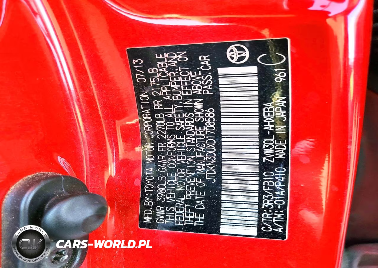 2013 Toyota Prius Two VIN:JTDKN3DUXD1708586 - 12