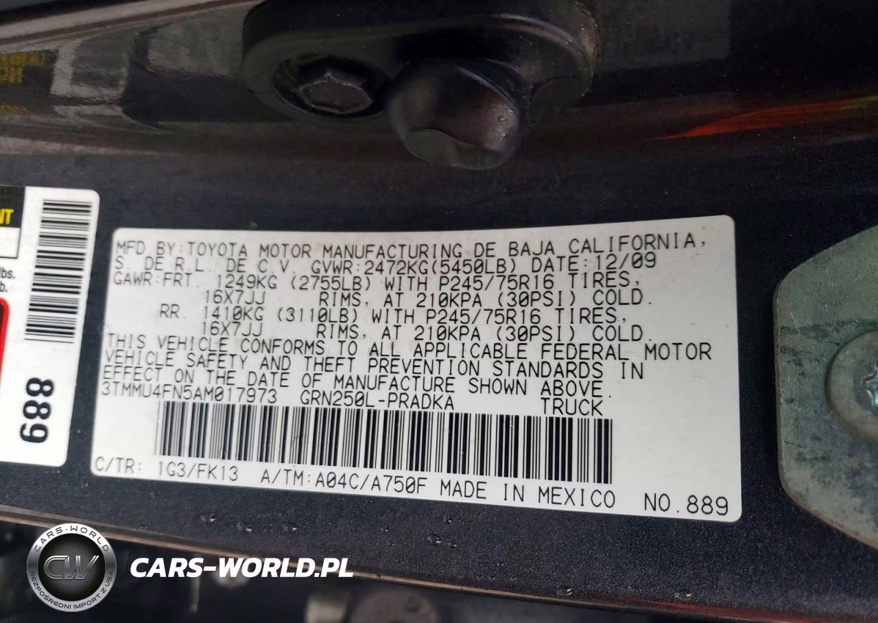 2010 Toyota Tacoma V6 VIN:3TMMU4FN5AM017973 - 12