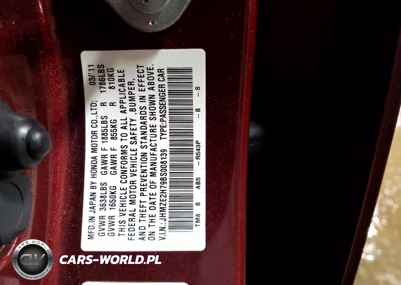 2011 Honda Insight Ex VIN:JHMZE2H79BS008139 - 12