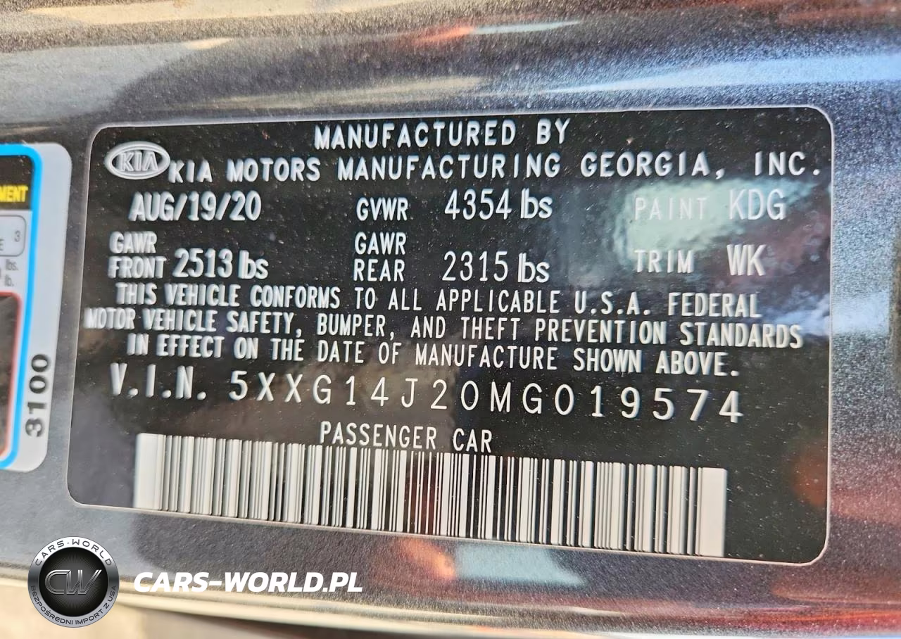 2021 Kia K5 Lxs VIN:5XXG14J20MG019574 - 13