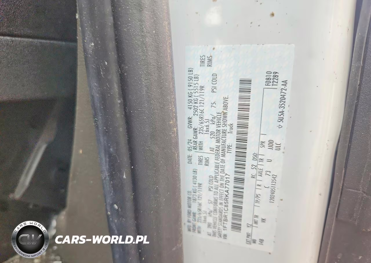 2024 Ford Transit 250 Delivery Van VIN:1FTBR1C85RKA77017 - 13