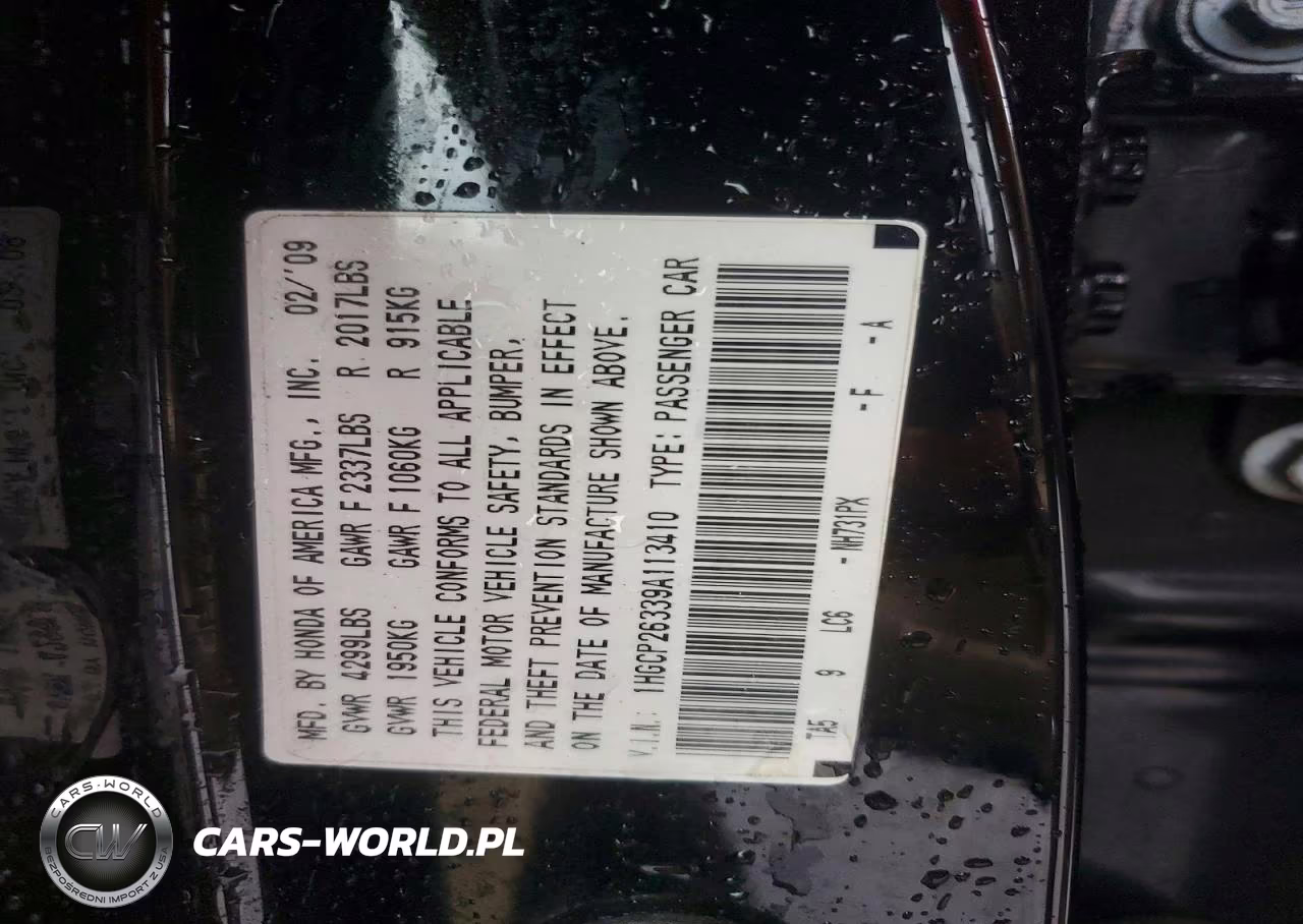 2009 Honda Accord Lx VIN:1HGCP26339A113410 - 12