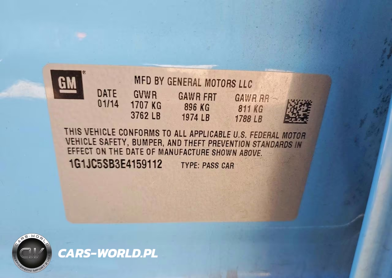 2014 Chevrolet Sonic Lt VIN:1G1JC5SB3E4159112 - 12