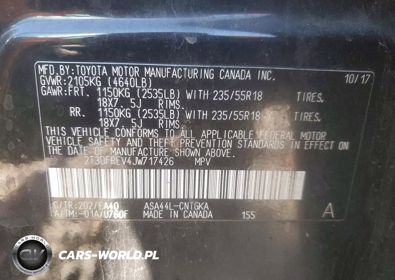 2018 Toyota Rav4 Limited VIN:2T3DFREV4JW717426 - 14