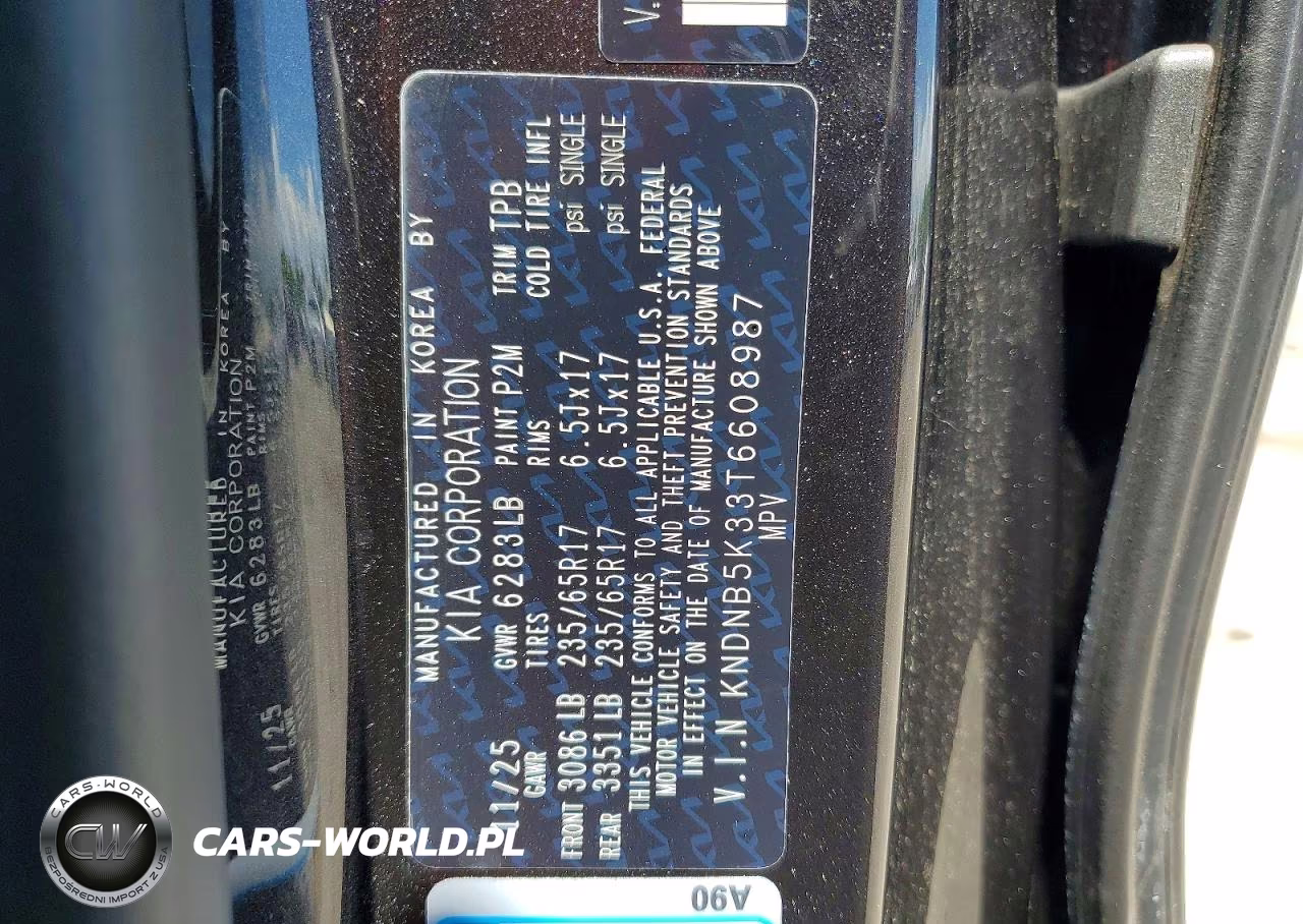 2026 Kia Carnival Lxs VIN:KNDNB5K33T6608987 - 13