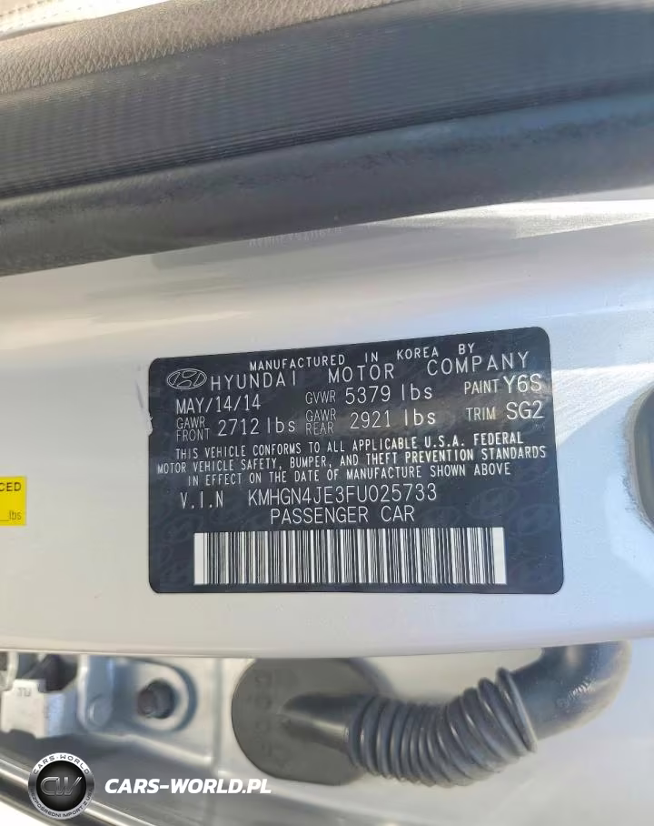 2015 Hyundai Genesis 3.8L VIN:KMHGN4JE3FU025733 - 12