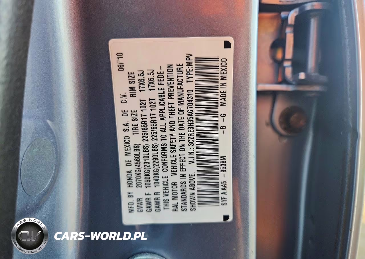 2010 Honda Cr-V Lx VIN:3CZRE3H35AG704310 - 13