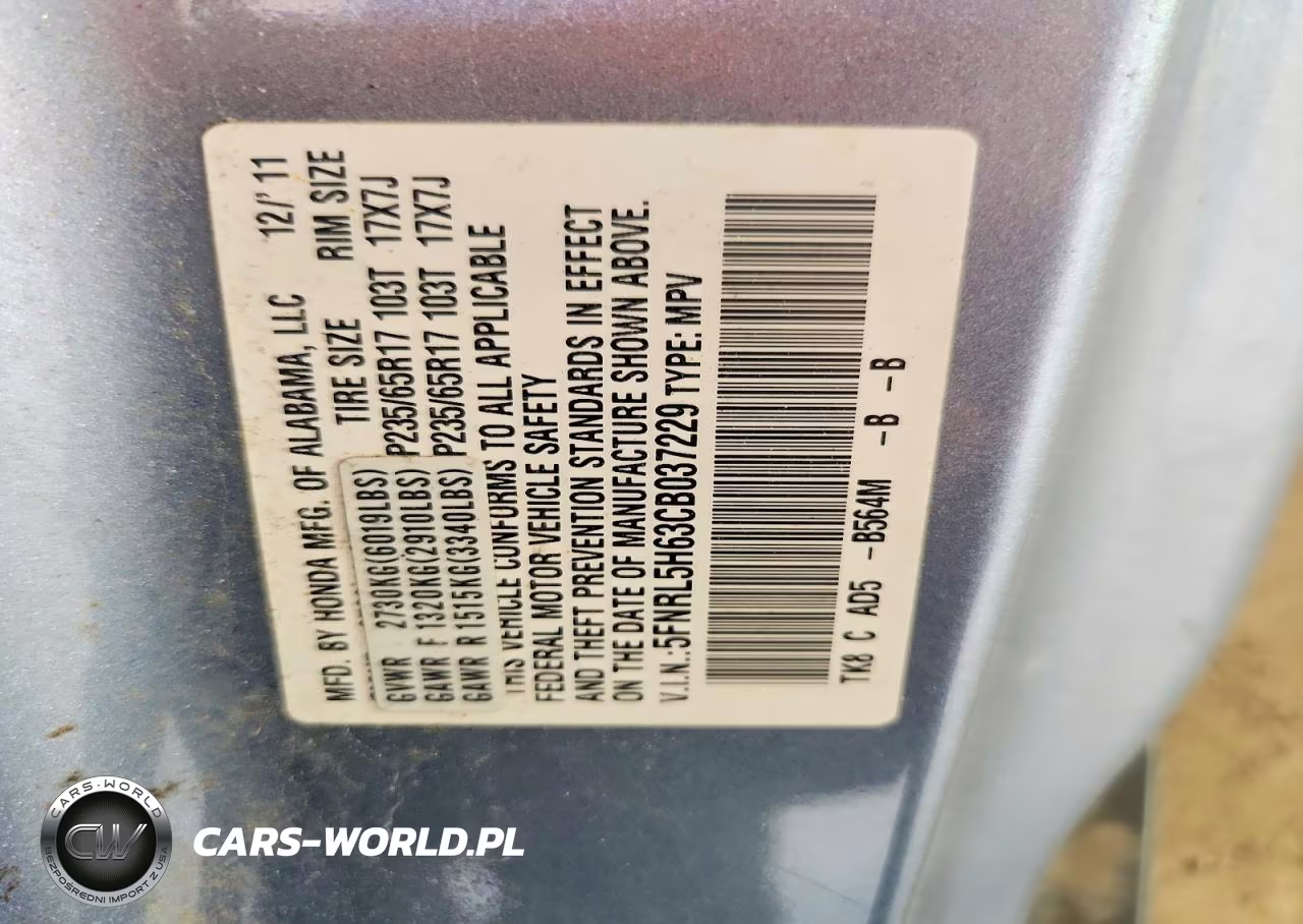 2012 Honda Odyssey Exl VIN:5FNRL5H63CB037229 - 13