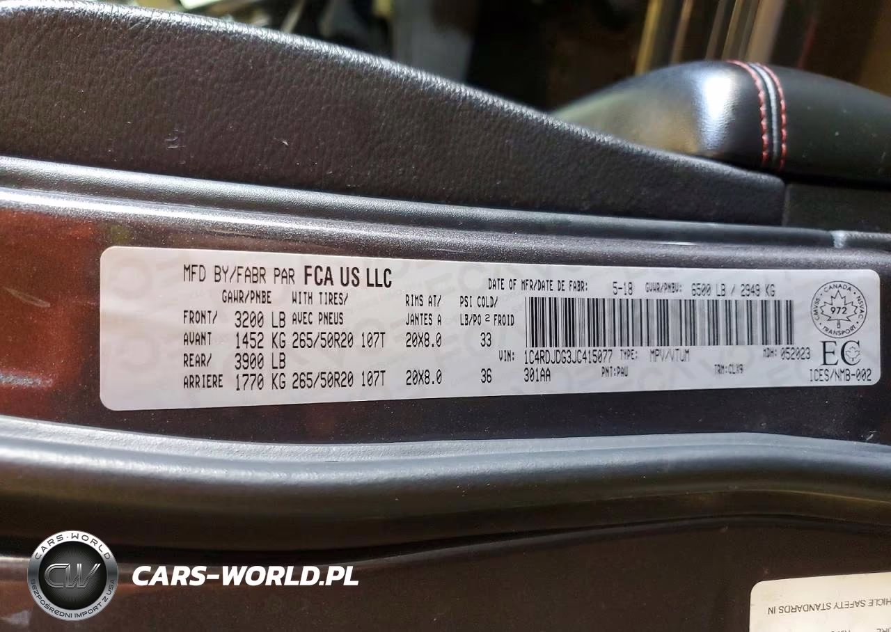 DODGE DURANGO GT VIN:1C4RDJDG3JC415077 - 13