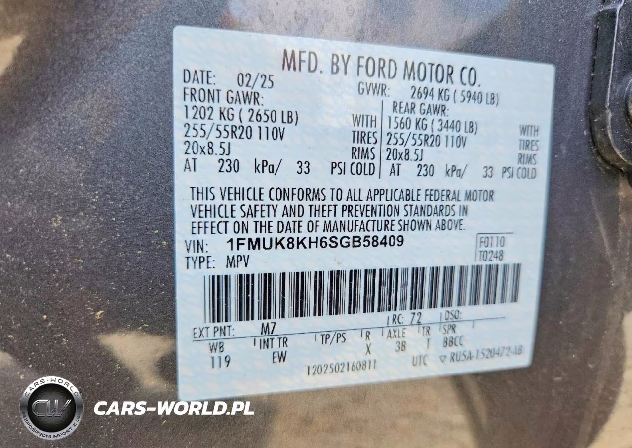 2025 Ford Explorer St-Line VIN:1FMUK8KH6SGB58409 - 13