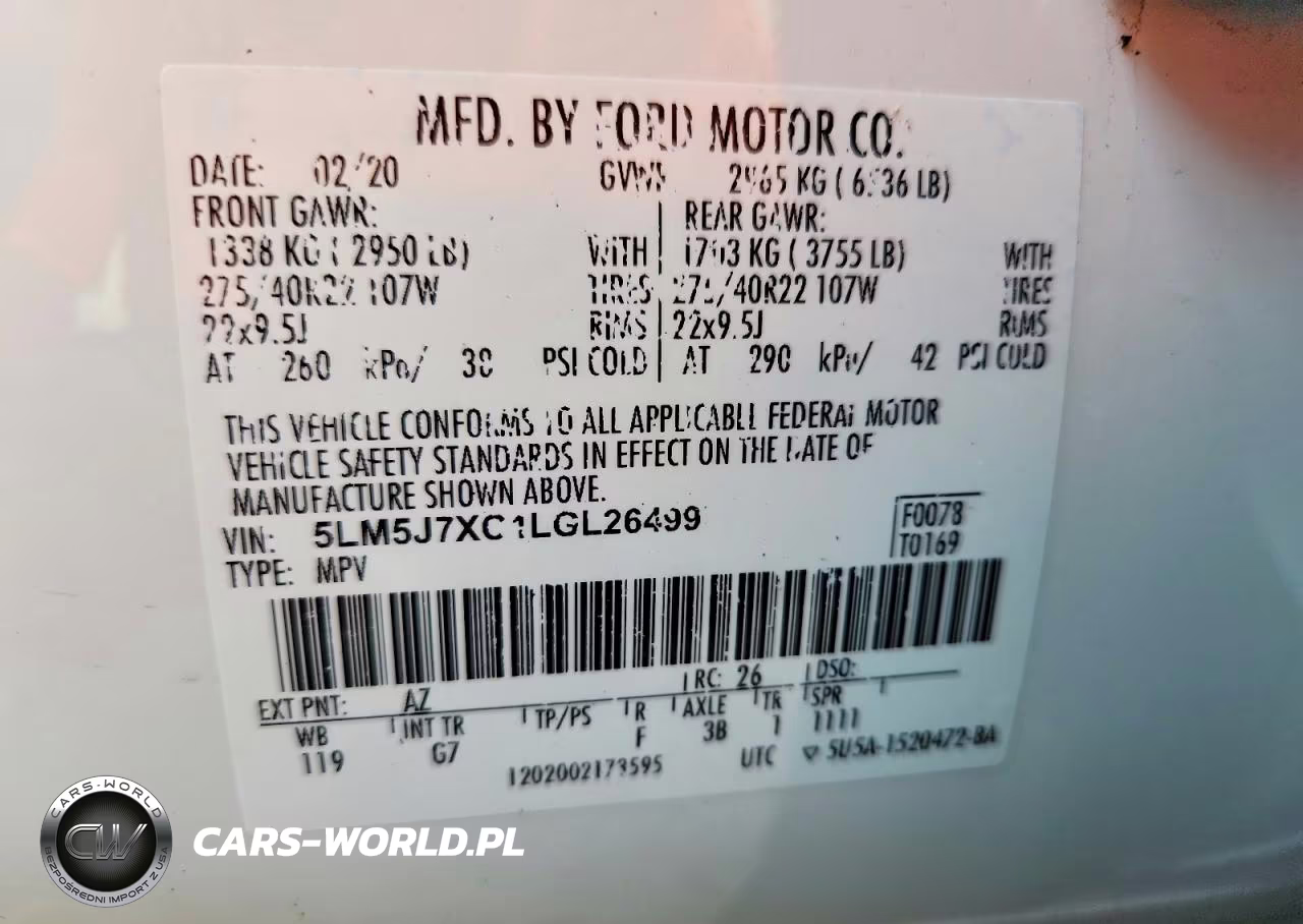 2020 Lincoln Aviator Reserve VIN:5LM5J7XC1LGL26499 - 13