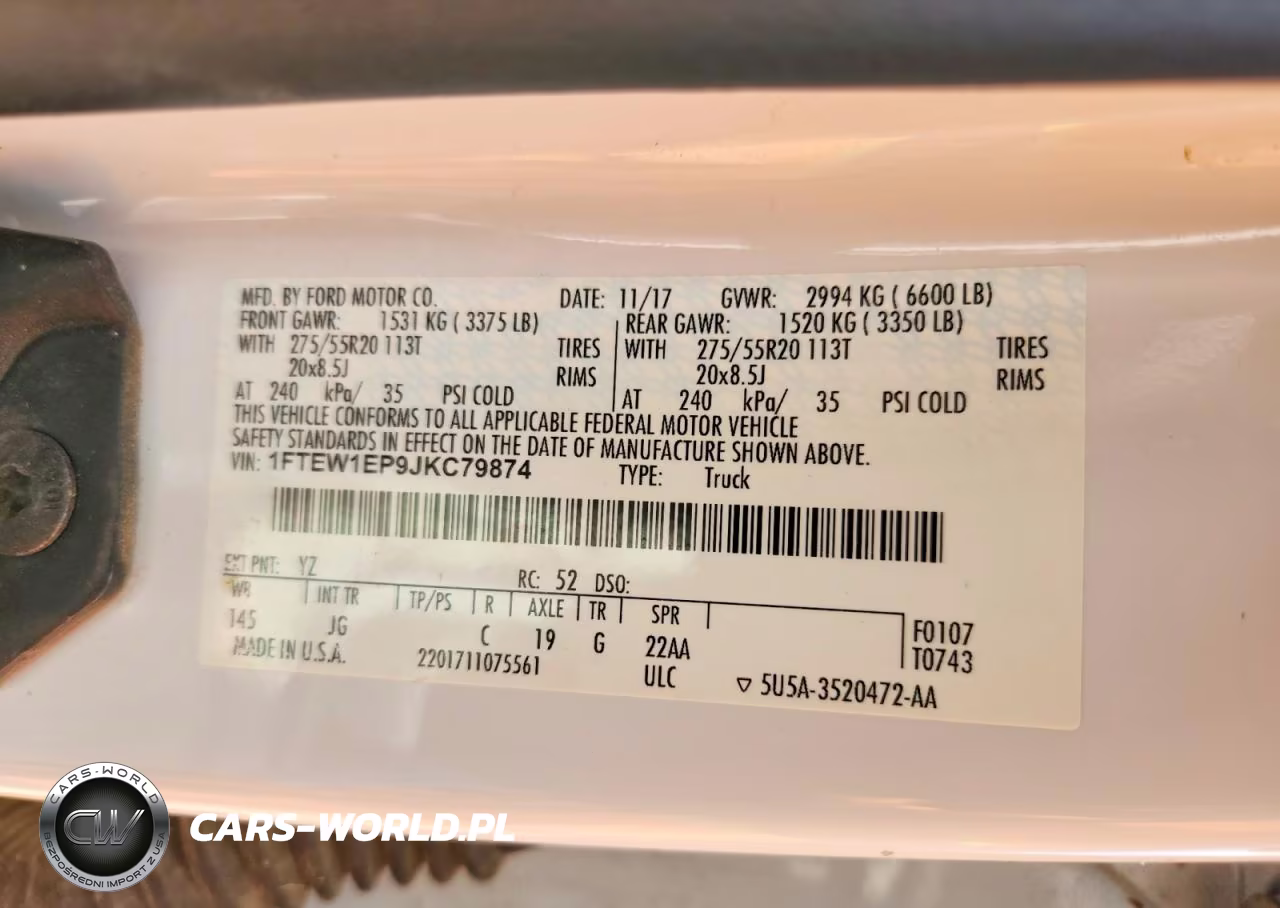 2018 Ford F150 Supercrew VIN:1FTEW1EP9JKC79874 - 12